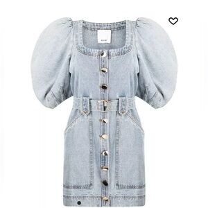 Acler Belted waist denim dress